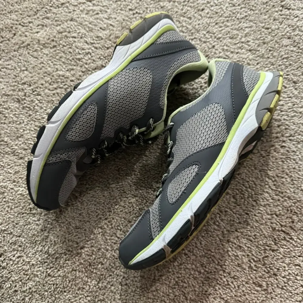 Vionic Tokyo Grey & Light Green Mesh Sneakers Athletic Shoes Women's Size 8.5